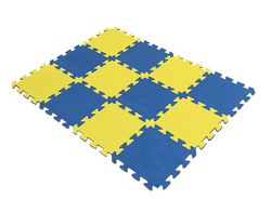 М'яка підлога Пазл 30х30 см 8 мм Жовто-Сині